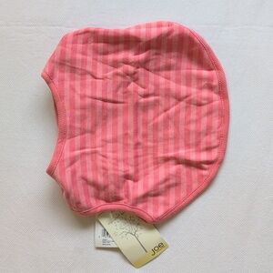 NWT joe fresh organic cotton baby drool bib velcro closure coral O/S